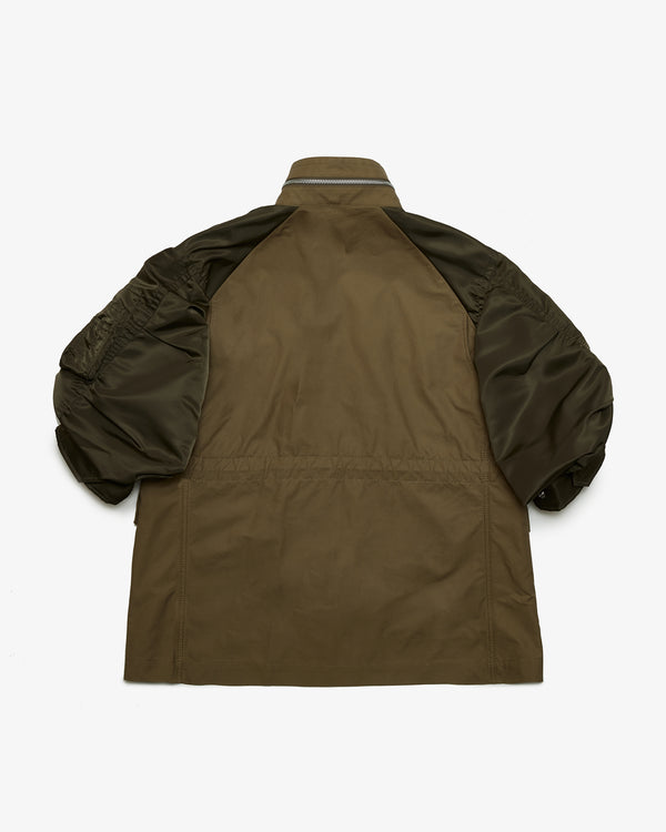 SACAI - Cotton Weather Jacket - (Beige×D/Khaki)