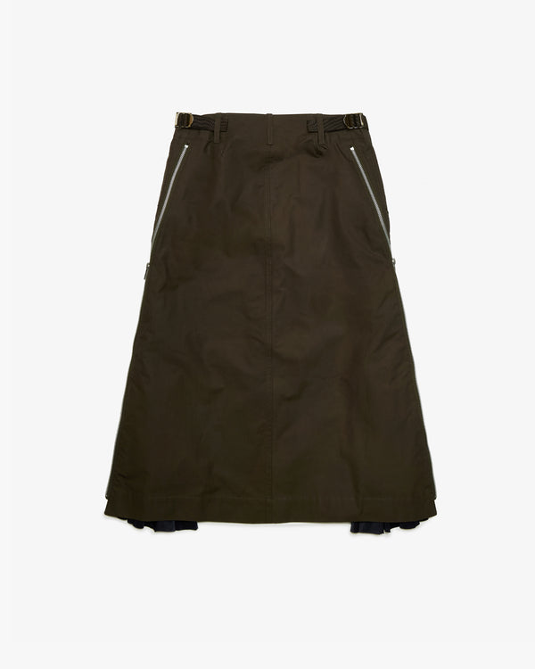 SACAI - Cotton Weather Skirt - (Khaki×Navy)