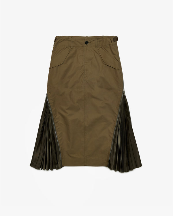 SACAI - Cotton Weather Skirt - (Beige×D/Khaki)