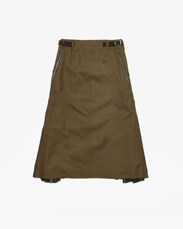 SACAI - Cotton Weather Skirt - (Beige×D/Khaki)
