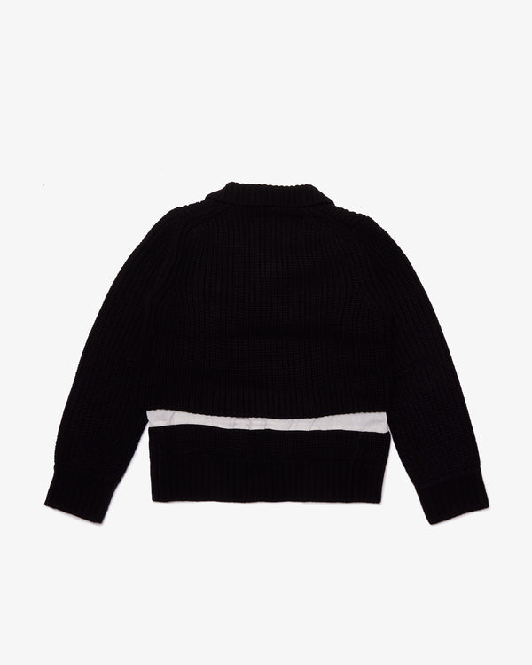 SACAI - Wool Knit X Suiting Jacket - (Black×Off White)