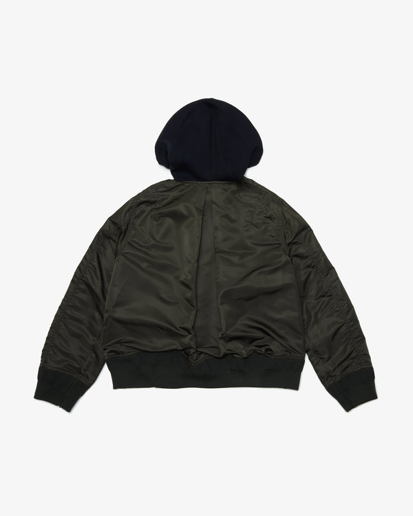 SACAI - Sponge Sweat Hoodie - (Navy×D/Khaki)
