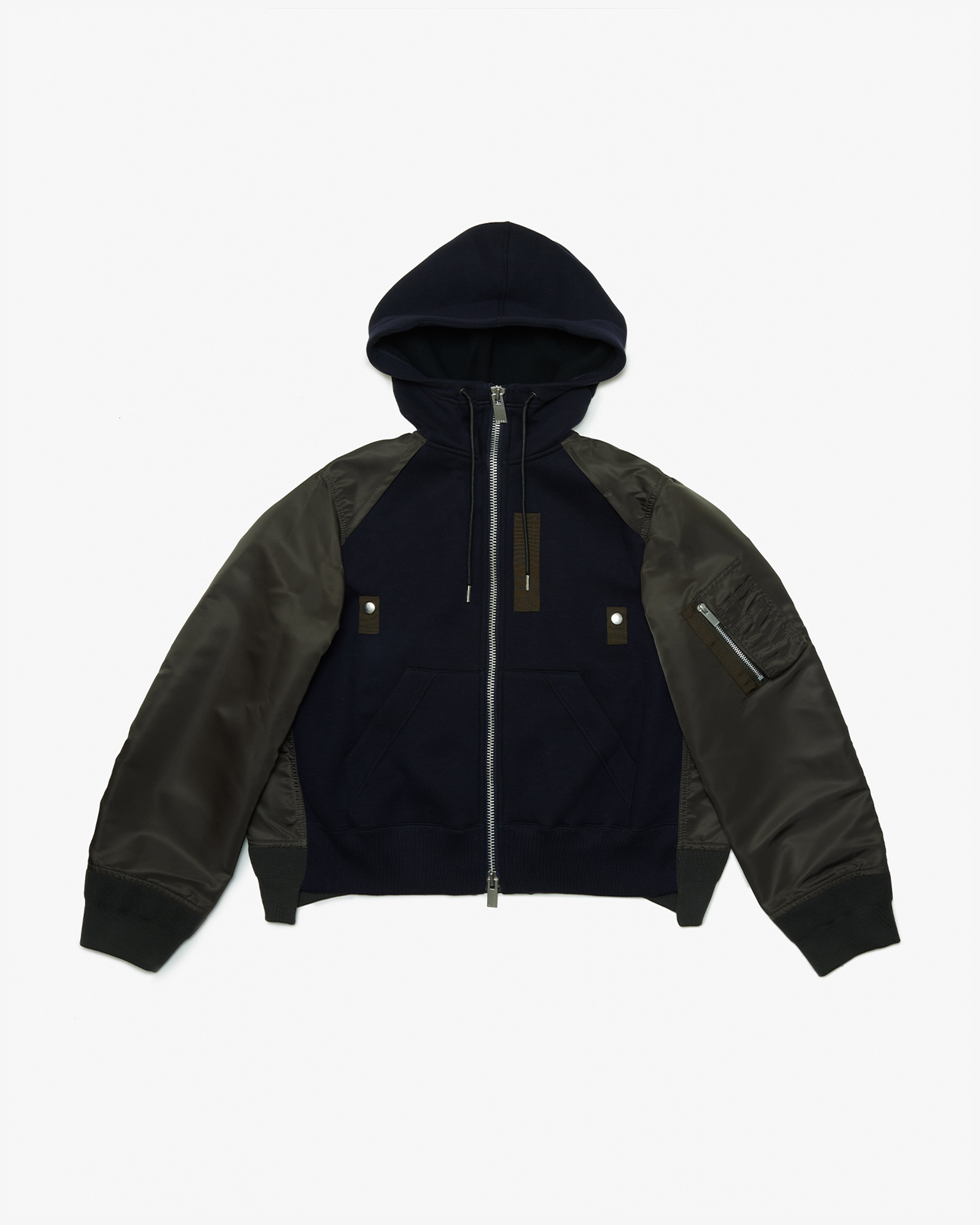 Sacai / SPONGE SWEAT HOODIE / サイズ3 SACAI: Sponge Sweat Hoodie (Navy×D/Khaki) | DSMG E-SHOP