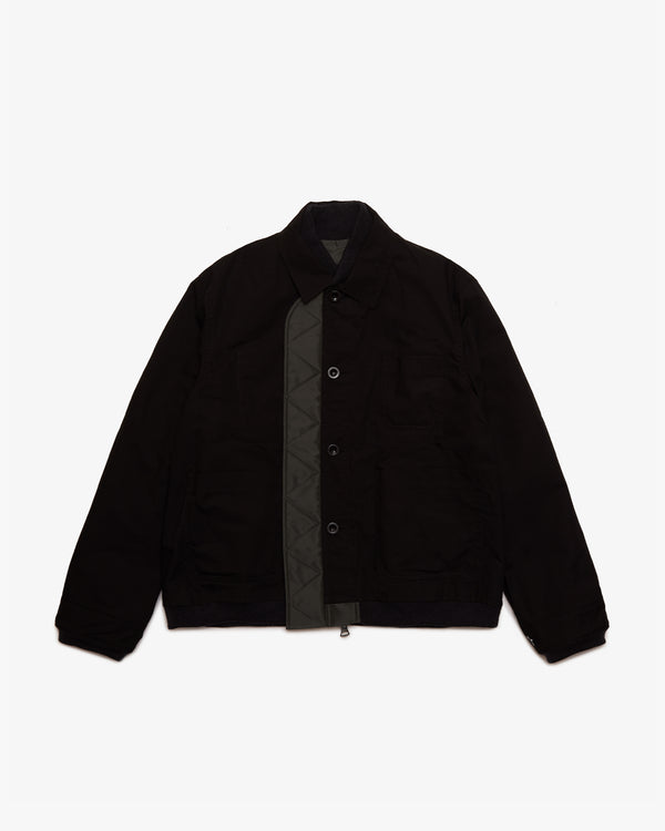 SACAI - Nylon Twill X Rip Stop Reversible BL - (Black×D/Khaki)