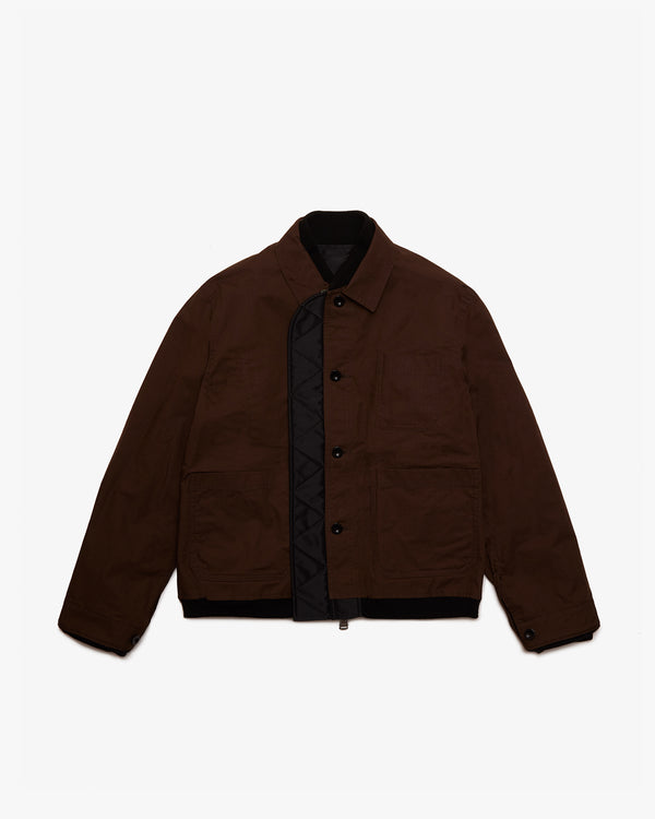 SACAI - Nylon Twill X Rip Stop Reversible BL - (Brown×Black)