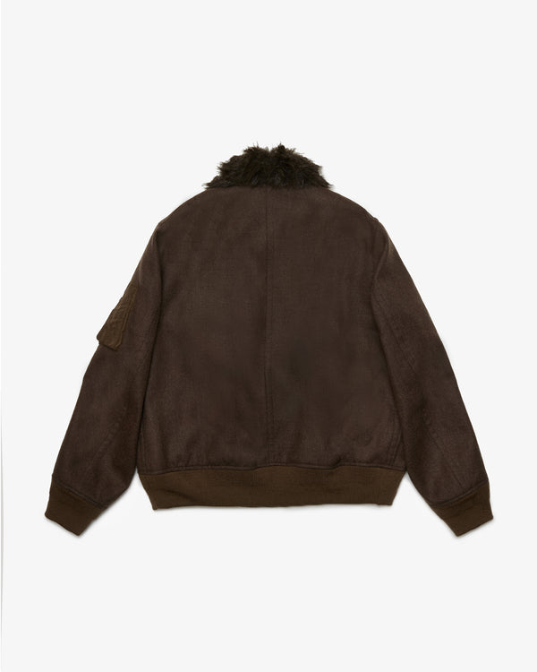 SACAI - Wool Melton Blouson - (Brown)