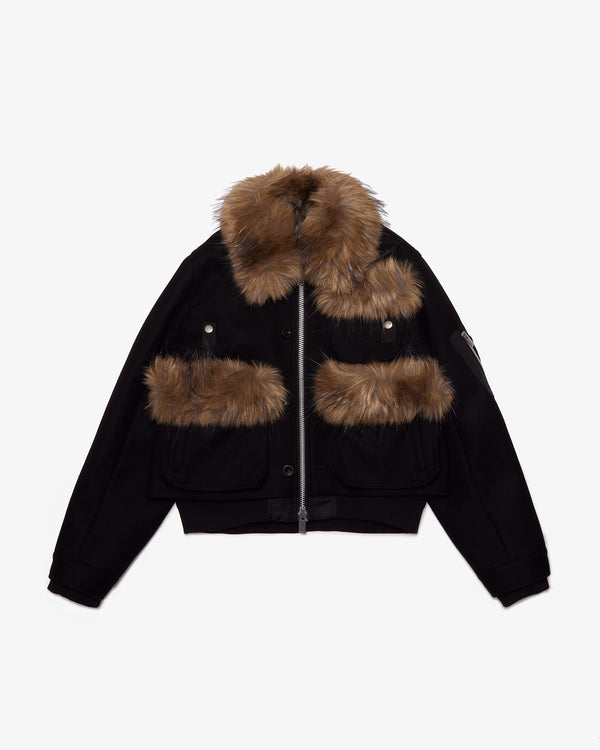 SACAI - Wool Melton Blouson - (Black)