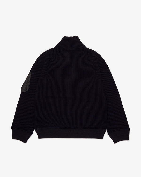SACAI - Wool Knit Blouson - (Navy×D/Khaki)