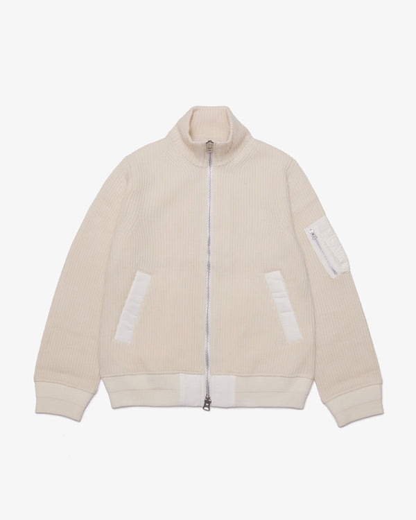 SACAI - Wool Knit Blouson - (Off White)