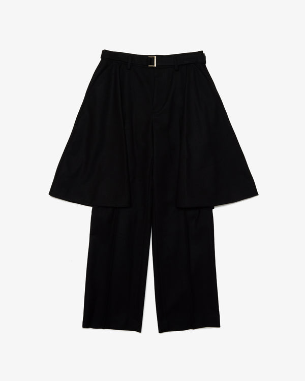 SACAI - Wool Flannel Pants - (Black)