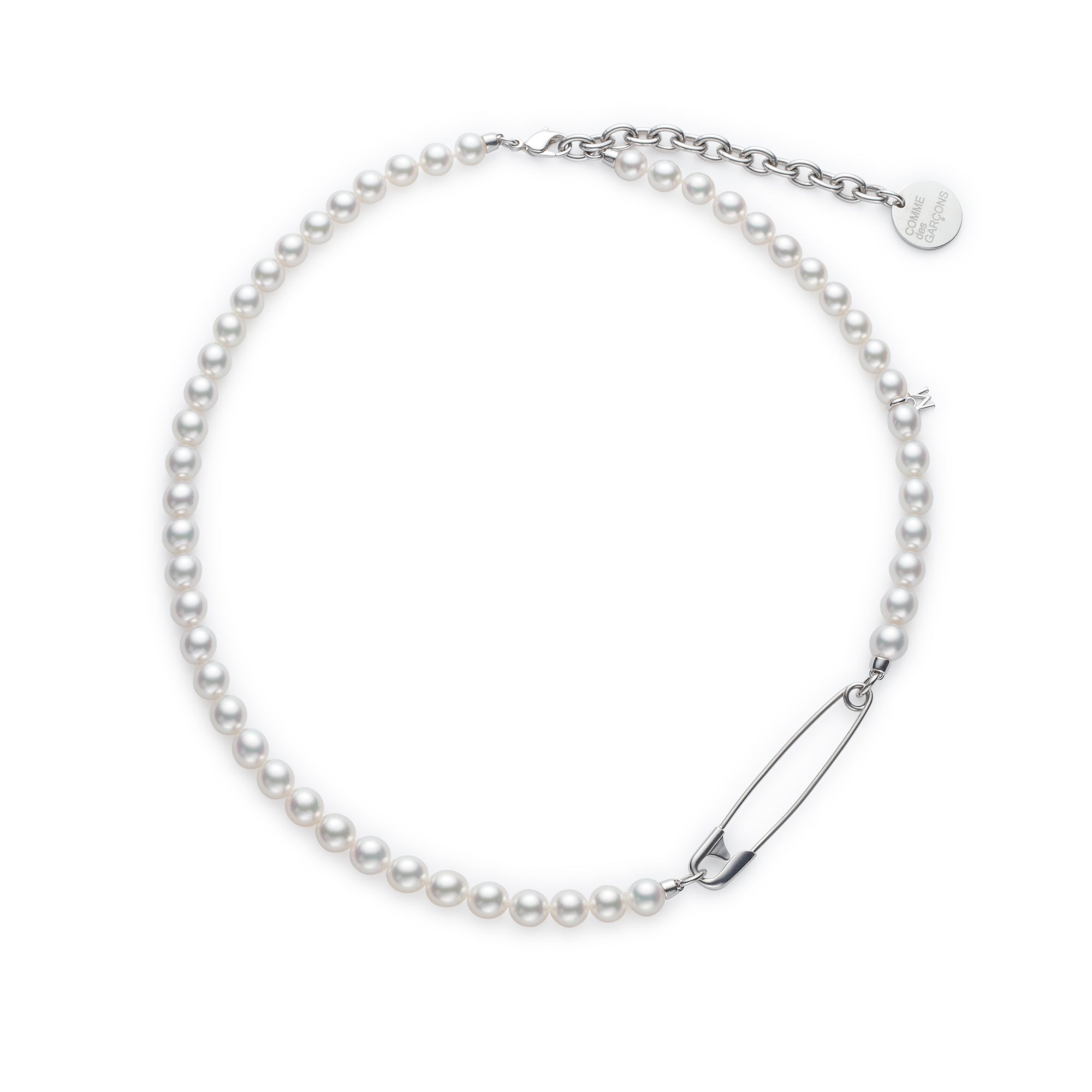 Comme des Garçons - Mikimoto M Cdg Pearl Necklace( Safety Pin) - (WG1642FZ) view 1