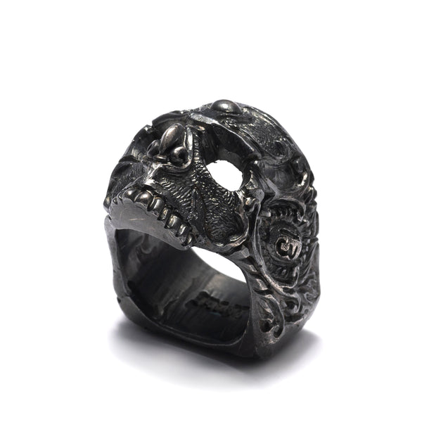 13 Lucky Monkey - Decorated Skull Ring  Esperanza