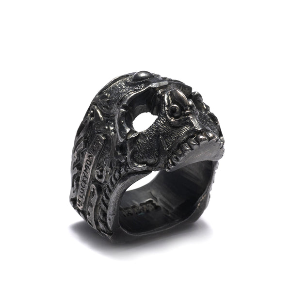 13 Lucky Monkey - Decorated Skull Ring  Esperanza