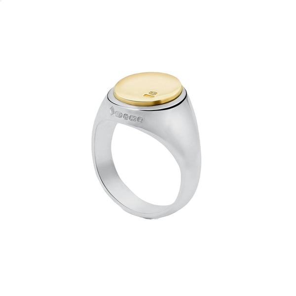 BUNNEY - Signet Ring/ Silver 925 18ct Yellow Gold B0600103