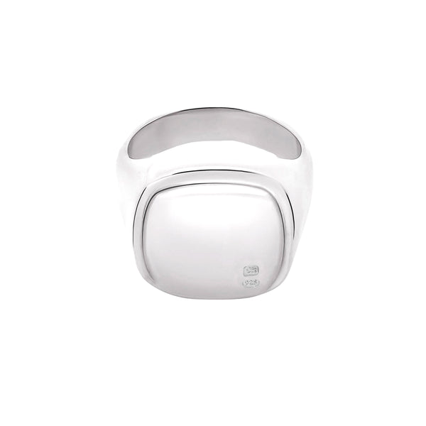 BUNNEY - Heavy CushiON - Cabochon Signet Ring / Silver 925 B0600144
