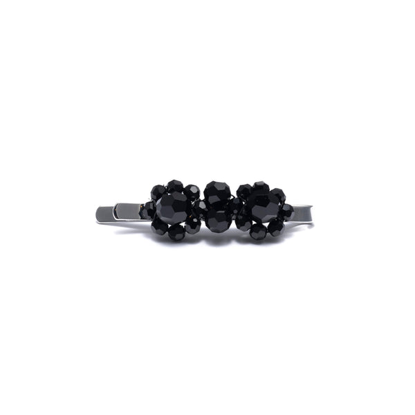 SIMONE ROCHA - Mini Crystal Flower Hair Clip - (Jet)