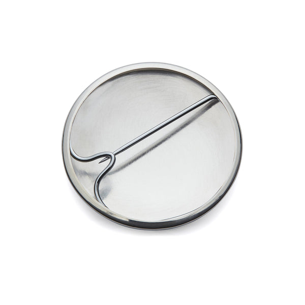BUNNEY - 34 mm Bark Finish Badge - (Silver)
