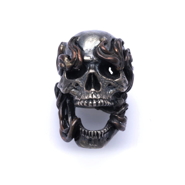 13 Lucky Monkey - Ghost Rider Skull Rings - (Silver)