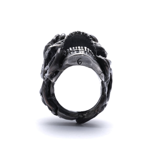 13 Lucky Monkey - Ghost Rider Skull Rings - (Silver)