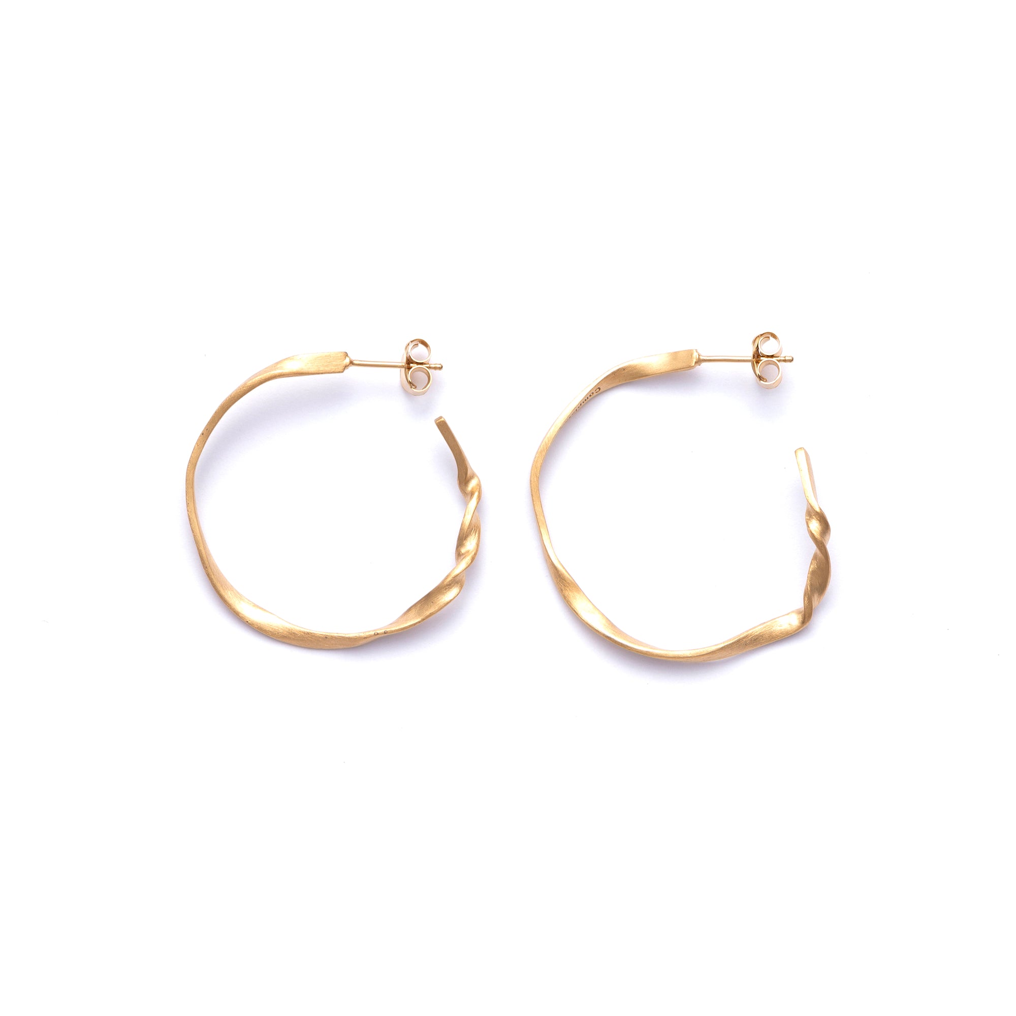 COMPLETED WORKS - Tenderest Hoops - (Yellow Gold) view 2