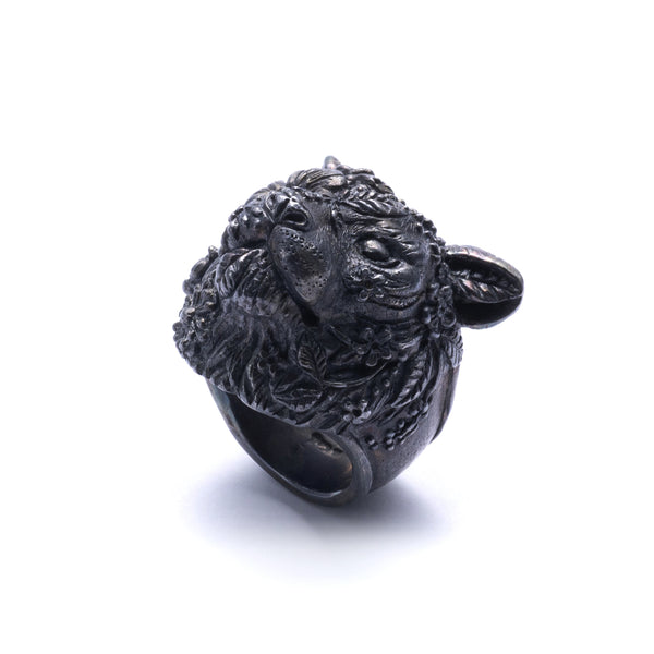 13 Lucky Monkey - Calm Tiger Animal Rings - (Silver)