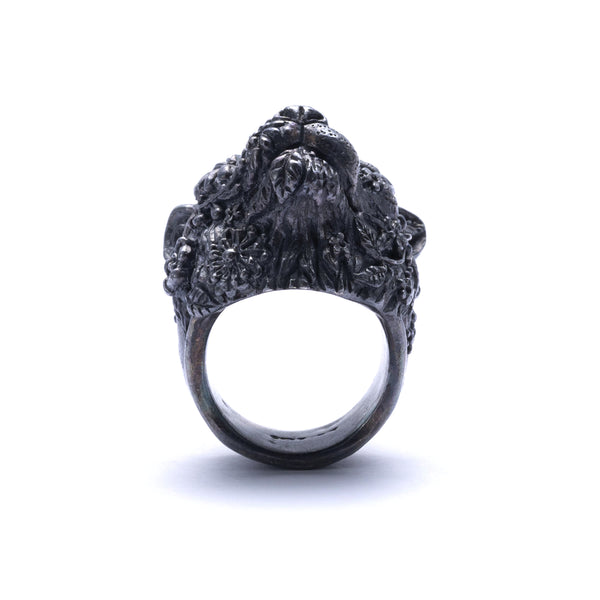 13 Lucky Monkey - Calm Tiger Animal Rings - (Silver)