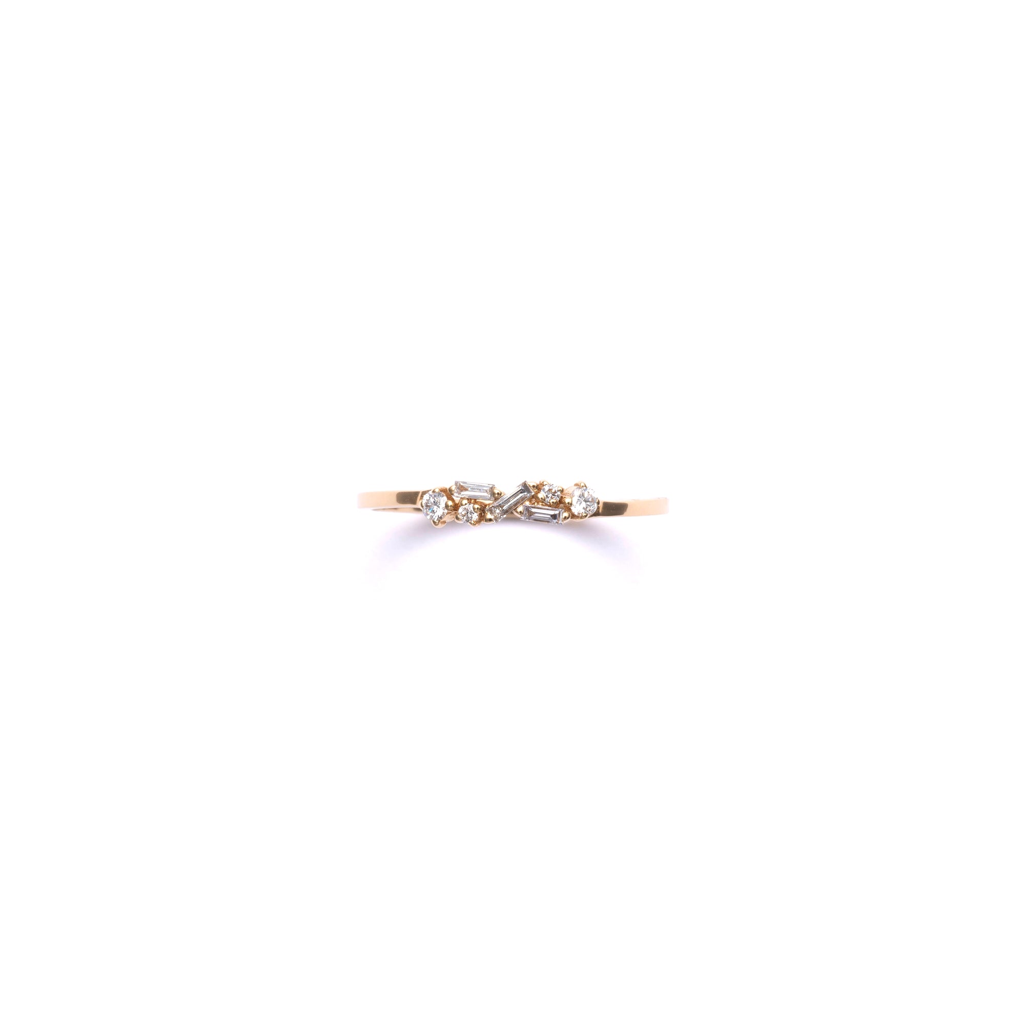 SUZANNE KALAN - Round & Baguette Diamond Ring - (Yellow Gold) view 1