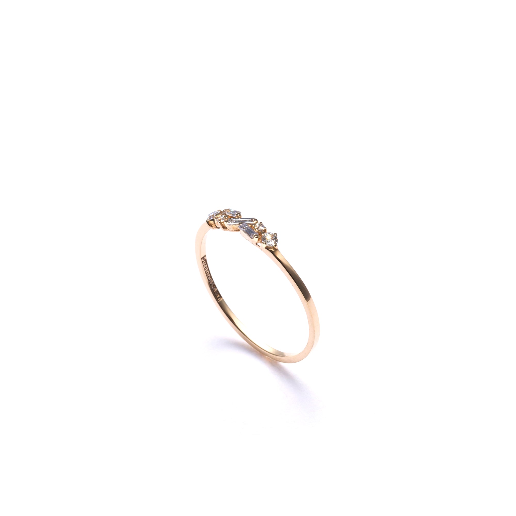 SUZANNE KALAN - Round & Baguette Diamond Ring - (Yellow Gold) view 2