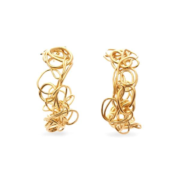 COMPLETED WORKS - 14Ct Gold Plate Recycled Slver Earrings - (Yellow Gold)