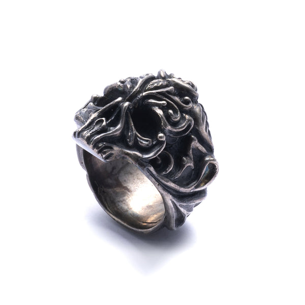 13 Lucky Monkey - Lourdes Petite Skull Rings - (Silver)