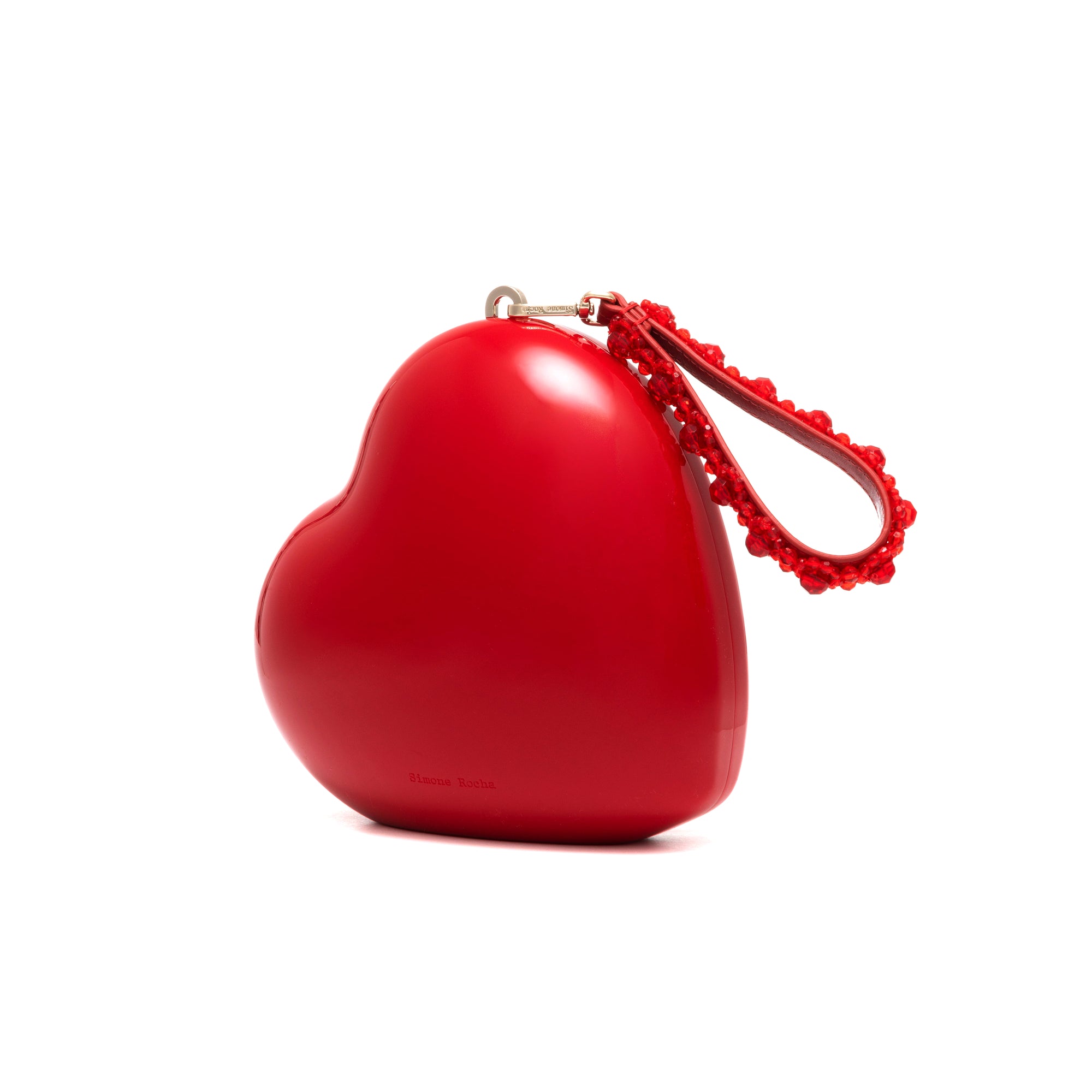 SIMONE ROCHA - Medium Heart W. Lea Strap & Beaded Wristlet (Red) view 3