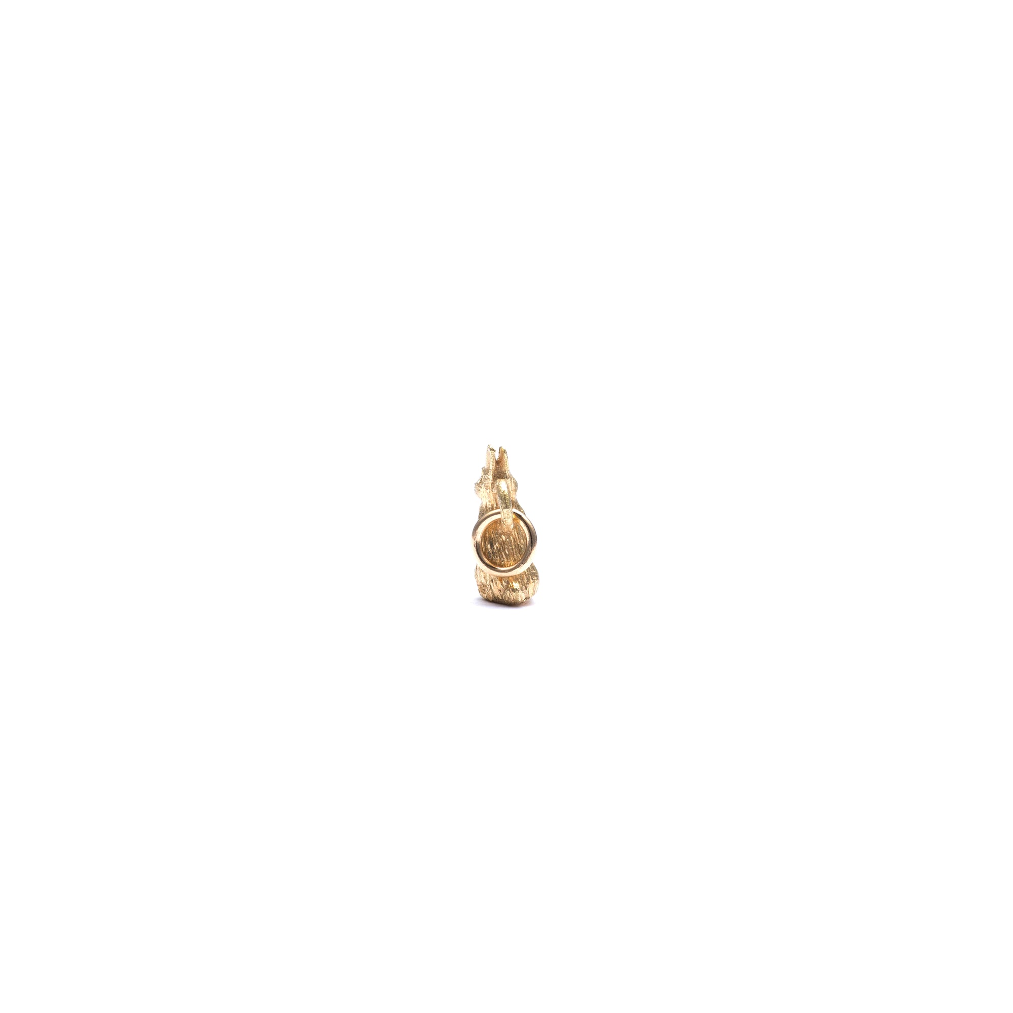 BUNNEY - Tiny Stand Rabbit Charm - (Gold/Diamond) view 4