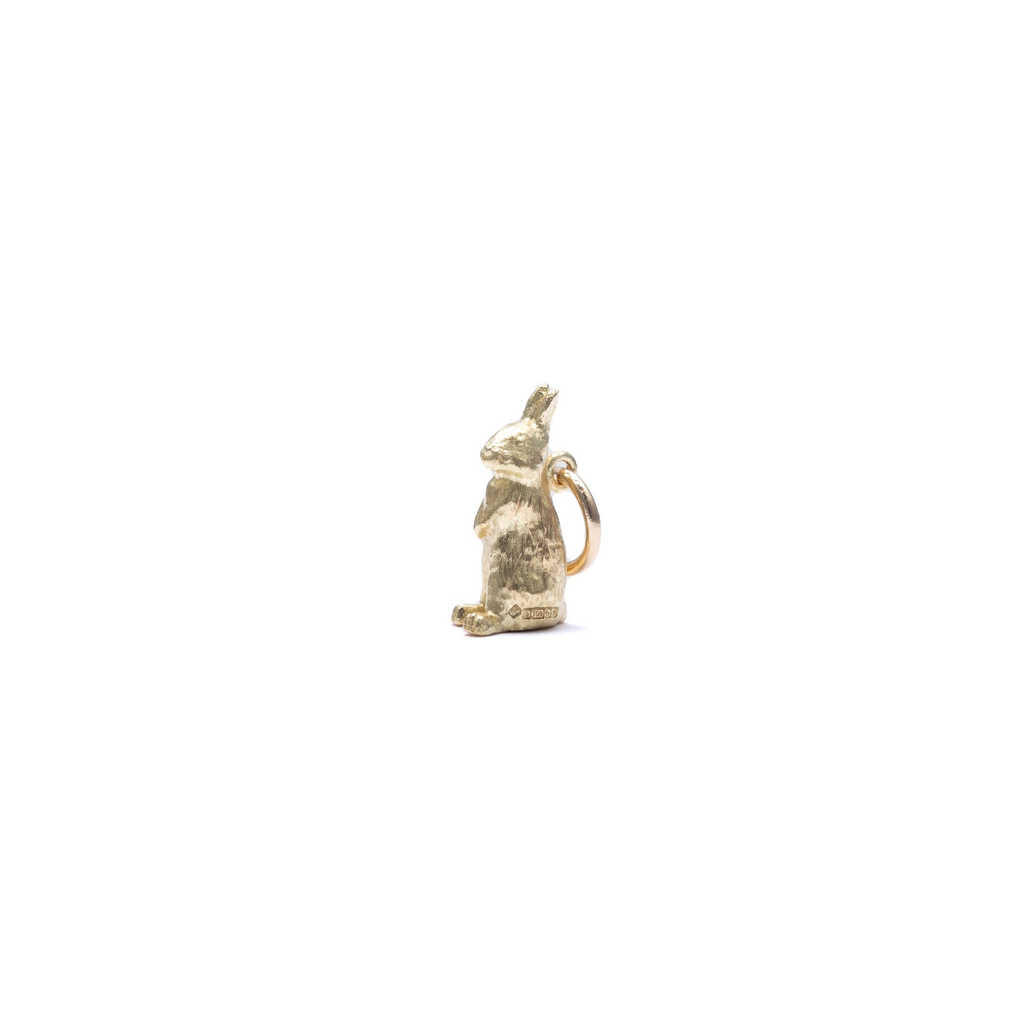 BUNNEY - Small Stand Rabbit Charm - (Gold) view 2