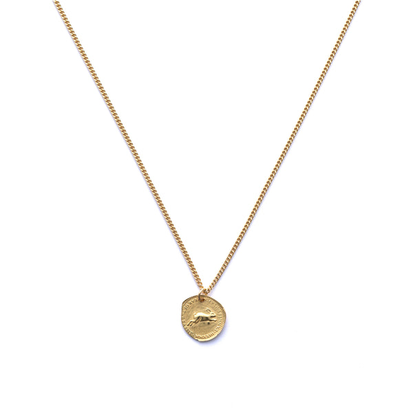 BUNNEY - DSM Exclusive Year Of The Rabbit Coin Charm Necklace - (Silver/Gold)