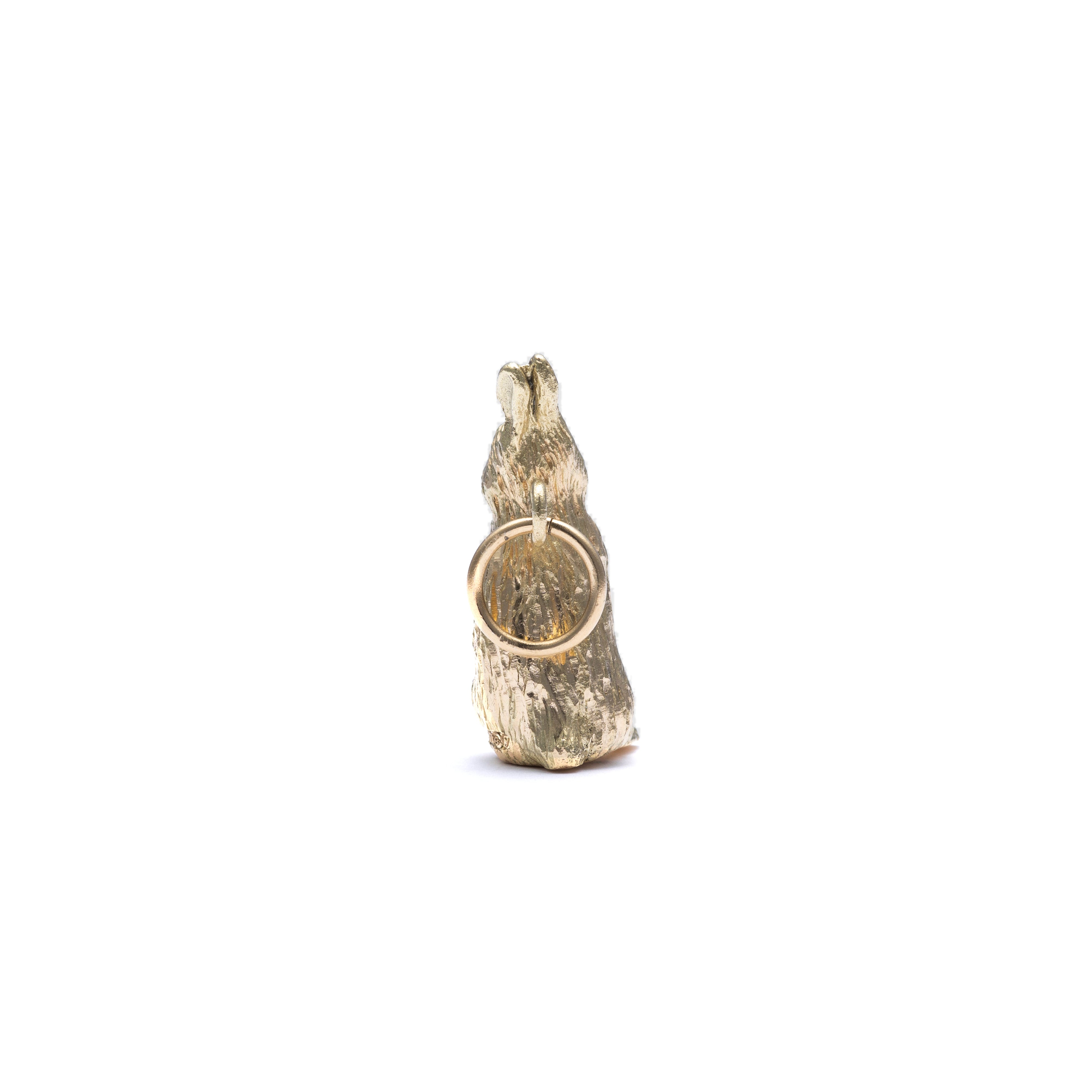 BUNNEY: Standing Rabbit Charm (Gold) | DSMG E-SHOP