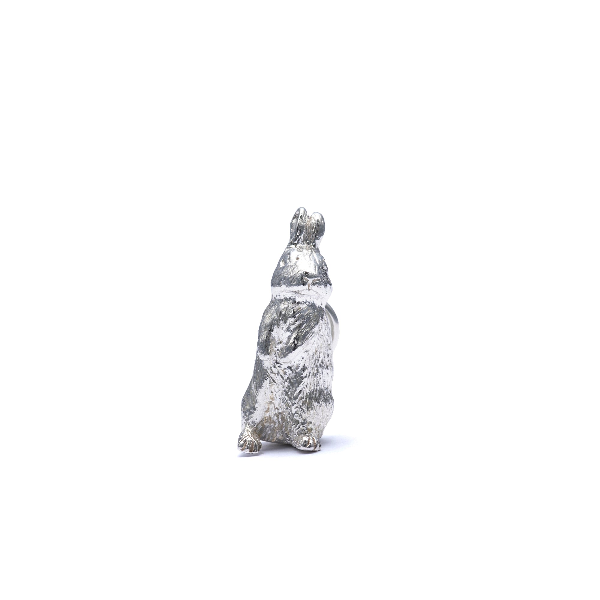 BUNNEY - Standing Rabbit Charm - (Silver) view 1