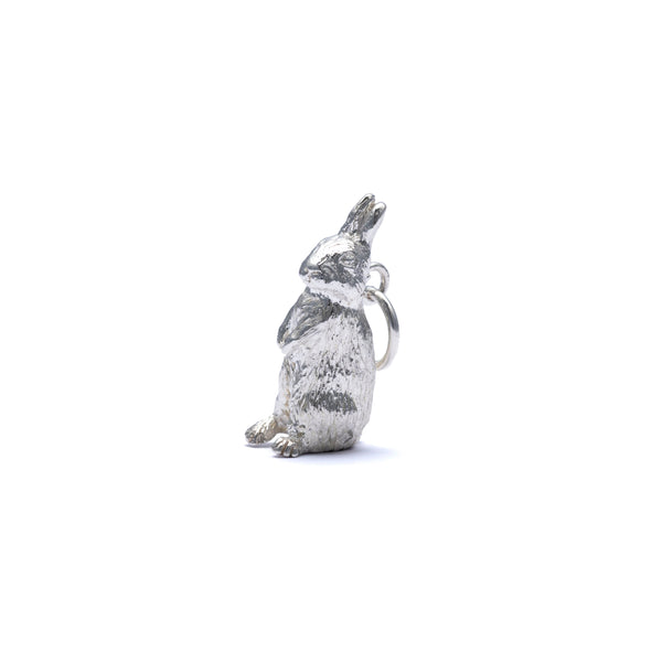 BUNNEY - Standing Rabbit Charm - (Silver)