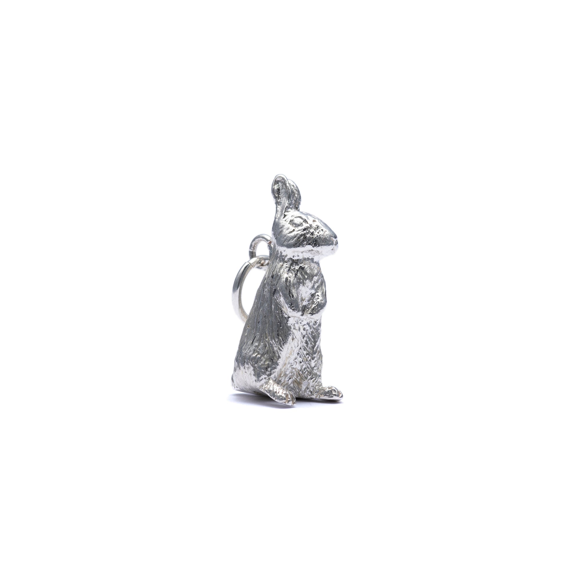 BUNNEY - Standing Rabbit Charm - (Silver) view 3