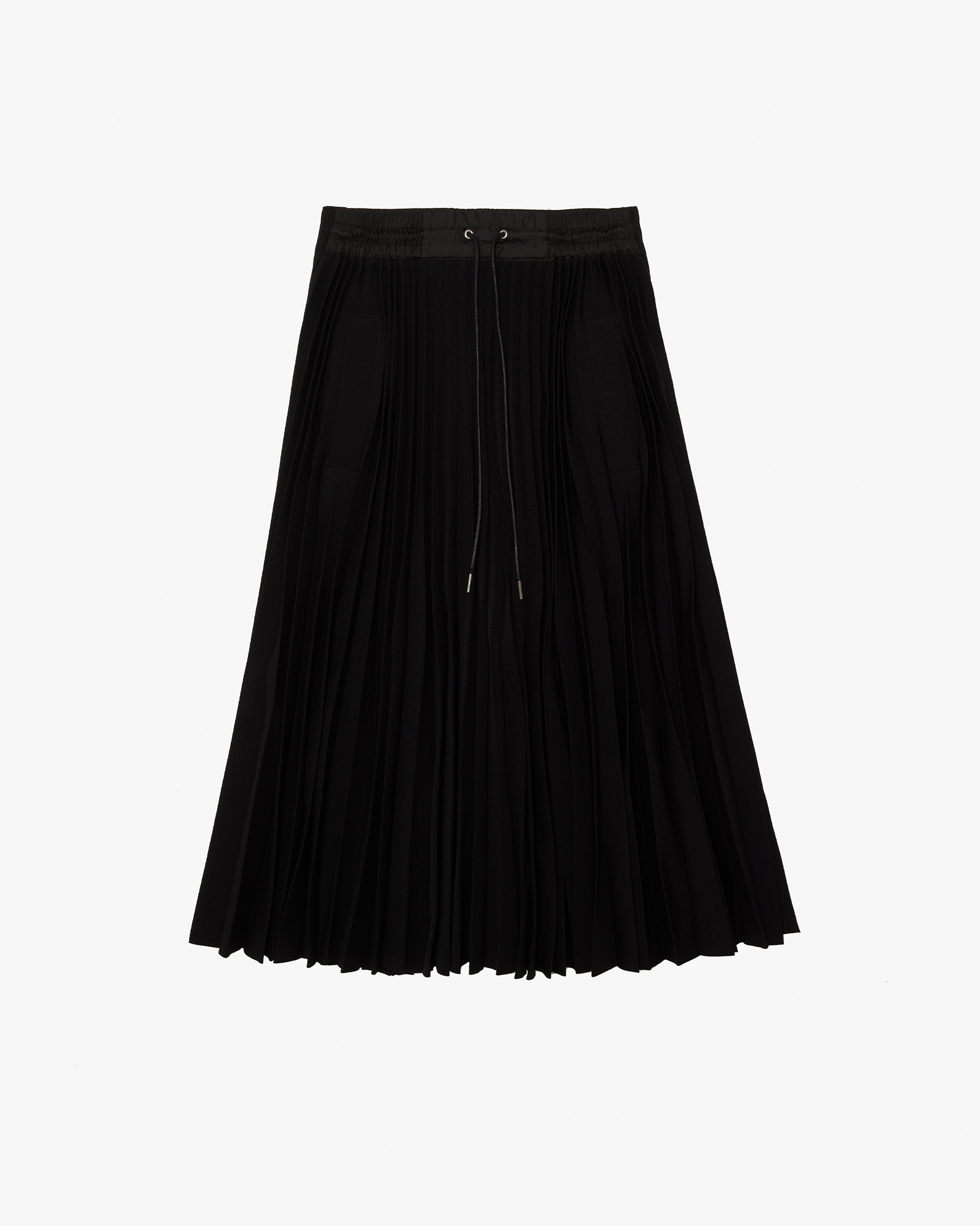 スカート sacai [25SS] Doeskin Skirt SACAI: Matelasse Twill Skirt (Black) | DSMG E-SHOP