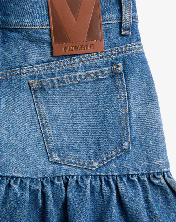 VALENTINO GARAVANI - Gonna In Denim - (558)