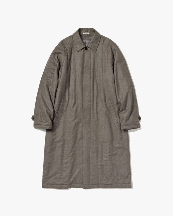 AURALEE - Super Light Wool Padded Coat - (Top Brown)