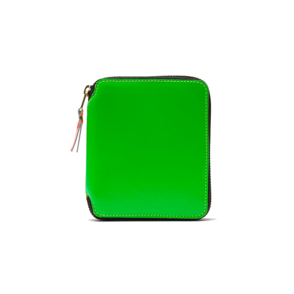 CDG WALLET - Super Fluo Zip-Around Wallet - (Green)