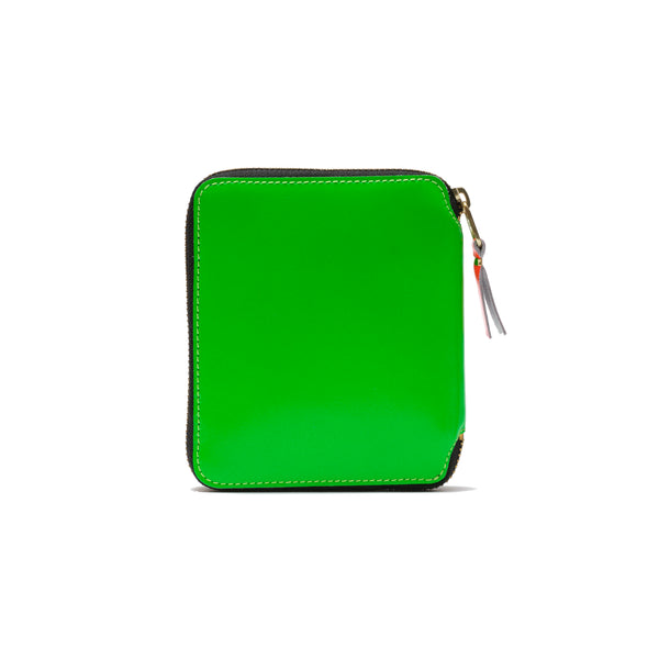 CDG WALLET - Super Fluo Zip-Around Wallet - (Green)