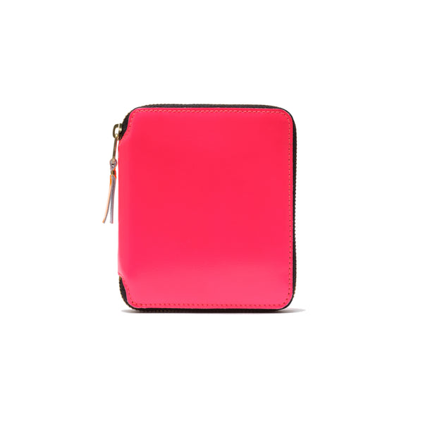 CDG WALLET - Super Fluo Zip-Around Wallet - (Pink)
