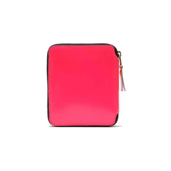 CDG WALLET - Super Fluo Zip-Around Wallet - (Pink)
