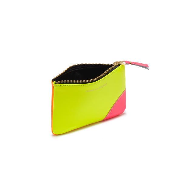CDG WALLET - Super Fluo Pouch Small - (Yellow / Light Orange)