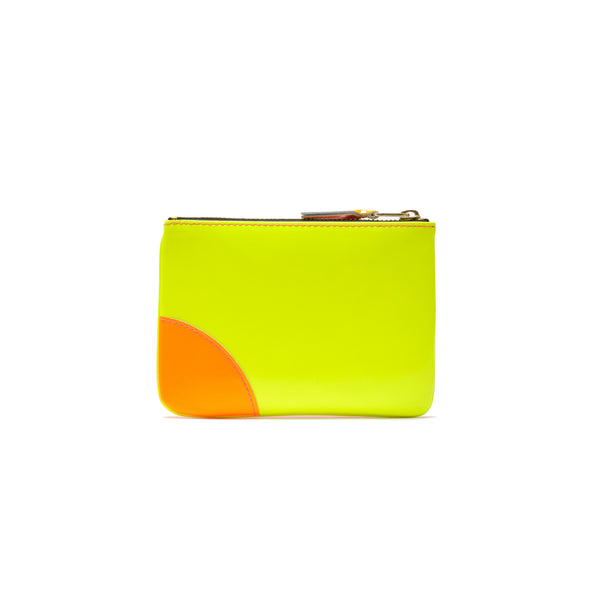 CDG WALLET - Super Fluo Pouch Small - (Pink / Yellow)