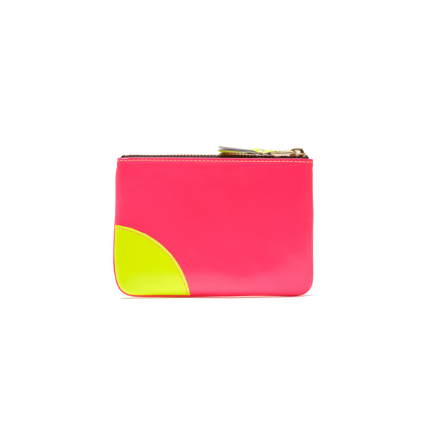 CDG WALLET - Super Fluo Pouch Small - (Light Orange / Pink)