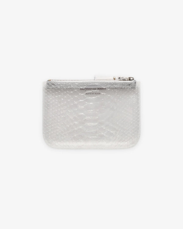 CDG WALLET - Zip Pouch Small - (TRANSPARENT SNAKE)