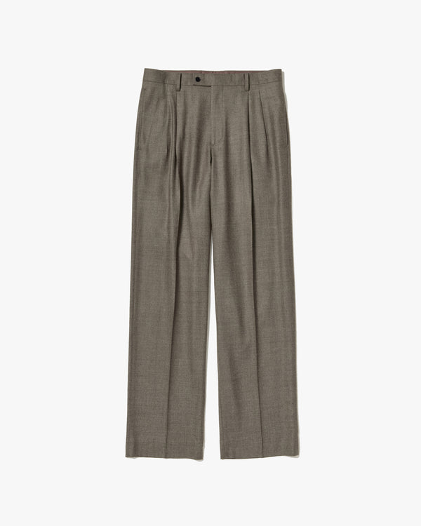 AURALEE - Super Light Wool Two-Tuck Slacks - (Top Brown)